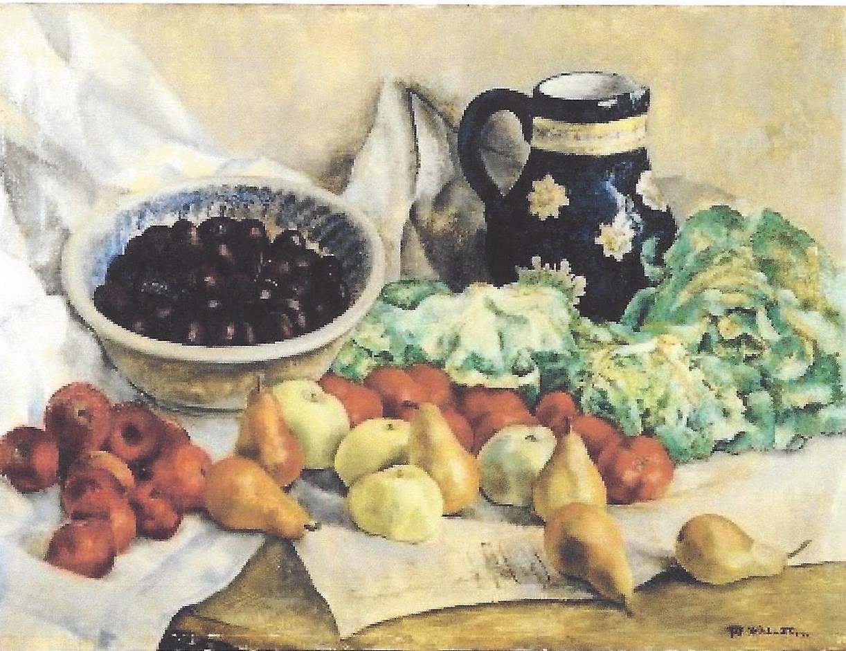 Still life with pears